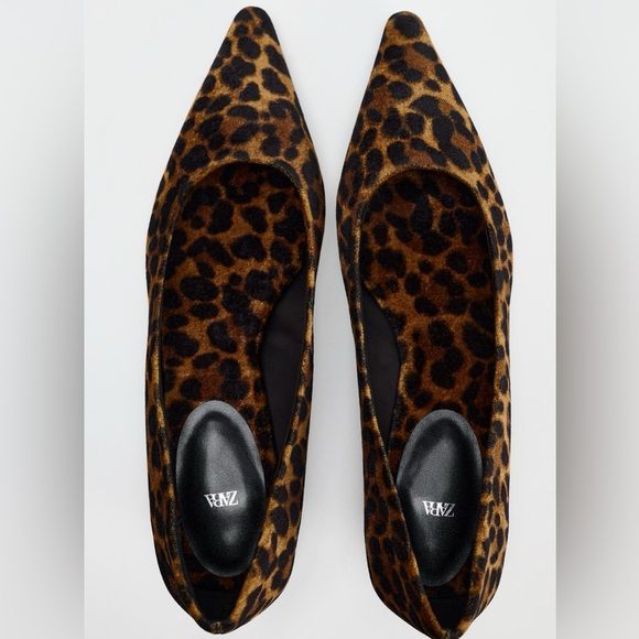 Zara leopard print pointed toe shoes - Picture 2 of 7